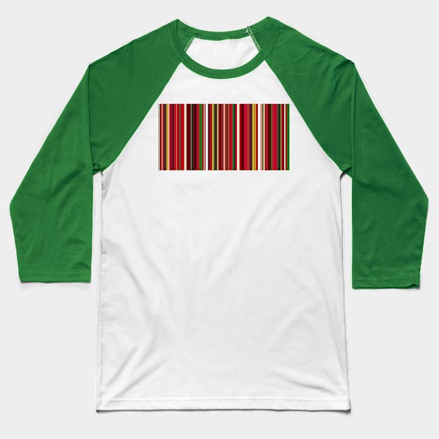 Barcode Color Theory: Traditional Holiday 'Tis the season Baseball T-Shirt by pbDazzler23